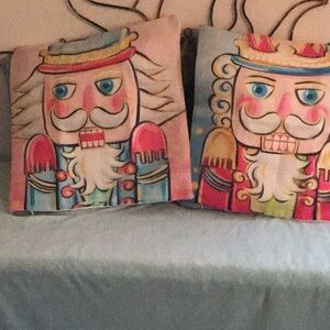 Pillow Covers Only- Item 2- Nutcrackers